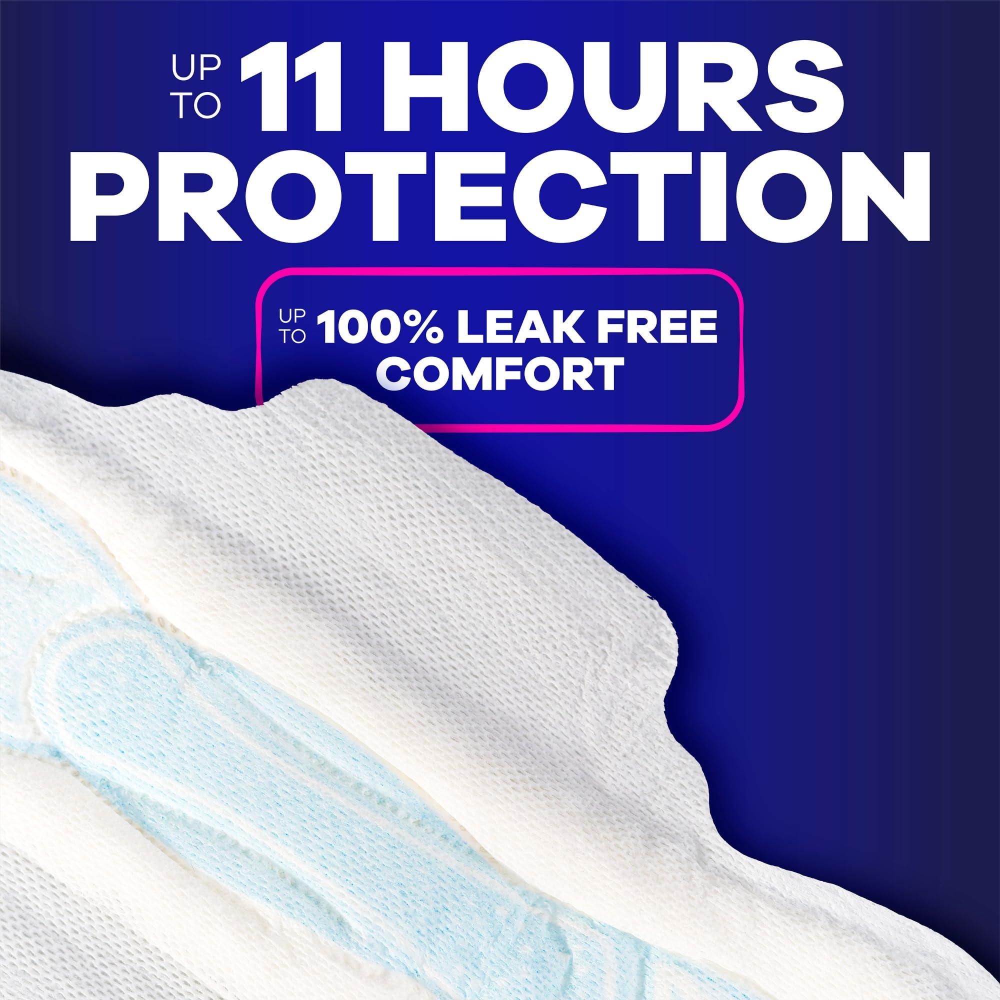 Always Always Maxi Pads Overnight W/Flexi-Wings Unscented, 33 Count