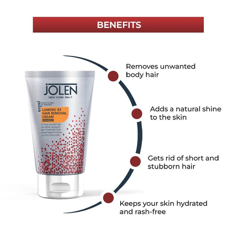 Jolen New York Jolen New York Lumeric B3 Hair Removal Cream Orange (50g)