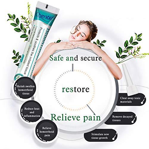 Cherioll Cherioll Hemorrhoid Cream, Haemorrhoids Treatment, Hemorrhoid Relief,for Hemorrhoids Fissures Bleeding, 20g2 (Assistant tub 4Pcs)