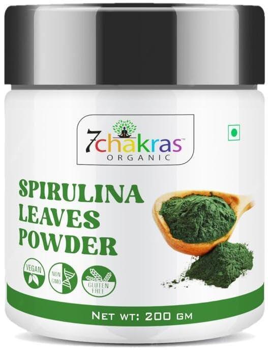 7 chakras organic 7 chakras organic Organic Spirulina Powder Micro Superfood, Rich in Protein, Vitamins & Minerals For Immunity,Digestion, Skin Health (200 gm)