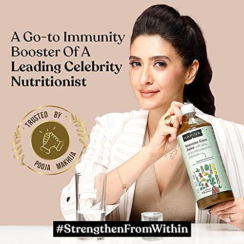 Kapiva Kapiva Immune Care Juice (2L) | 11 Immune-booster herbs in 1 Ayurvedic Juice including Amla, Neem, Ashwagandha and More | Pure and Natural - Super Saver Pack of 2