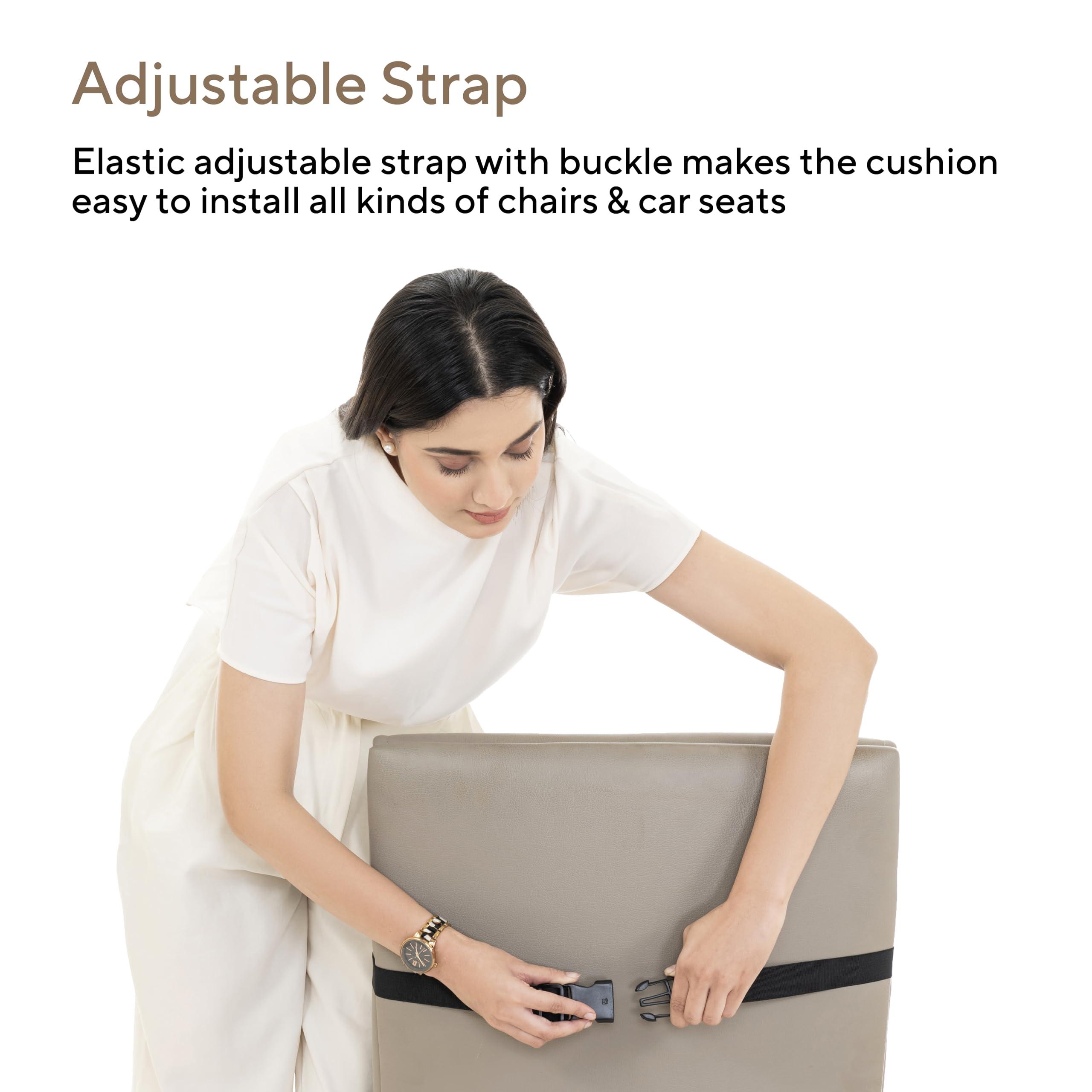 FOVERA FOVERA Back Support for Chair, Orthopedic Lumbar Support Memory Foam Mid Backrest Cushion - Designed for Back Pain Relief - Back Rest Pillow for Comfortable Sitting (Mesh Black)