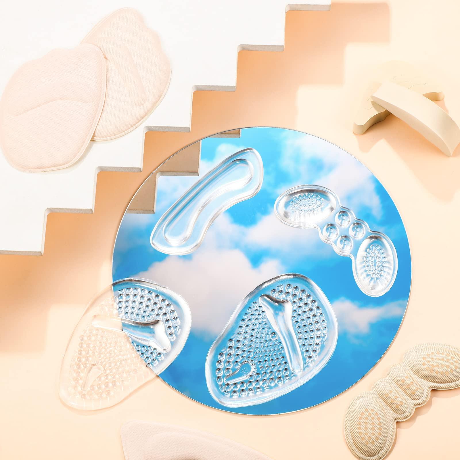 Geyoga Geyoga 12 Pairs Shoe Filler High Heel Cushion Pads Adjustable Toe Filler Inserts Front Insoles Heel Grips Liner Insert For Preventing Too Big Shoe From Heel Slipping Blisters Relieve Pain,Beige