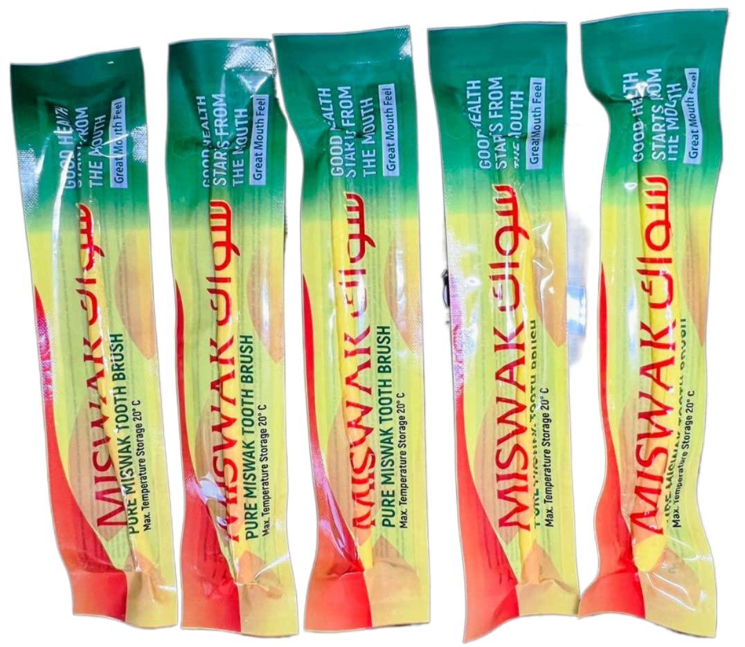 SIWAK AL SALAM AB WORLD CLASS® Natural Herbal Toothbrush Miswak Sticks - Pack of 10 Sticks