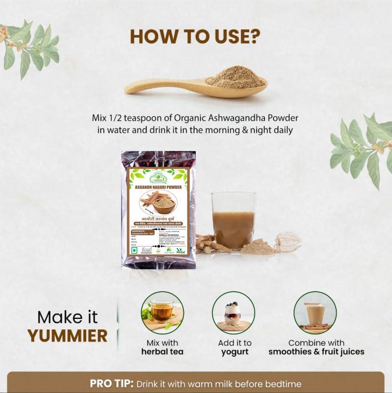 GUNMALA ENTERPRISES Asgandh Nagori Powder - 200g Pack Of 1