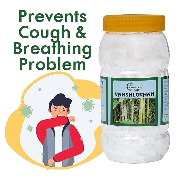 Nature\'s Chef Nature\'s Chef Organic Bansalochan, Vanslochan, Tabashir, Silicic Acid Crystal (Pack of 1, 400 Gram)