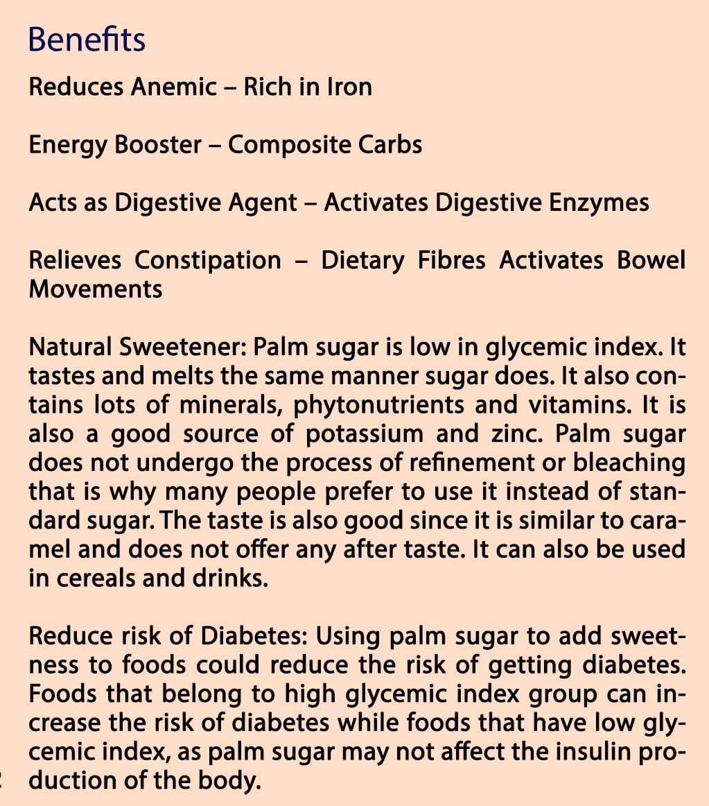 Puregrains Puregrains Palm Sugar (400G) 100% Pure and Natural Sugar | Best replacement for white sugar | Can be used in Tea, coffee, sweets and baking