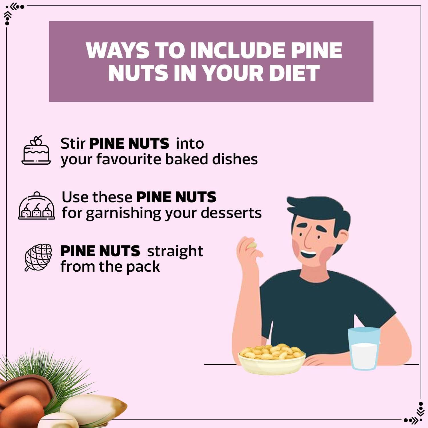 WONDERLAND FOODS (DEVICE) WONDERLAND FOODS Grandeur Premium Pine Nuts 200g Pouch | Chilgoza Dried Fruit | Chilgoza Giri | Chilgoja Seeds | Crunchy Pine Seeds for Eating, Luxury Eatable Snack