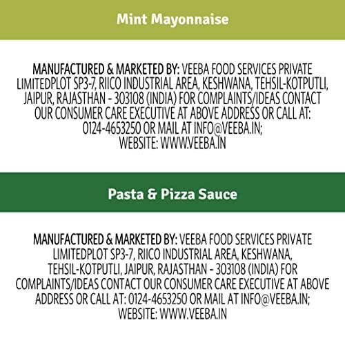 VEEBA Veeba Pasta-Pizza Sauce,525g & Mint Mayonnaise Pet Bottle,300g - Pack of 2