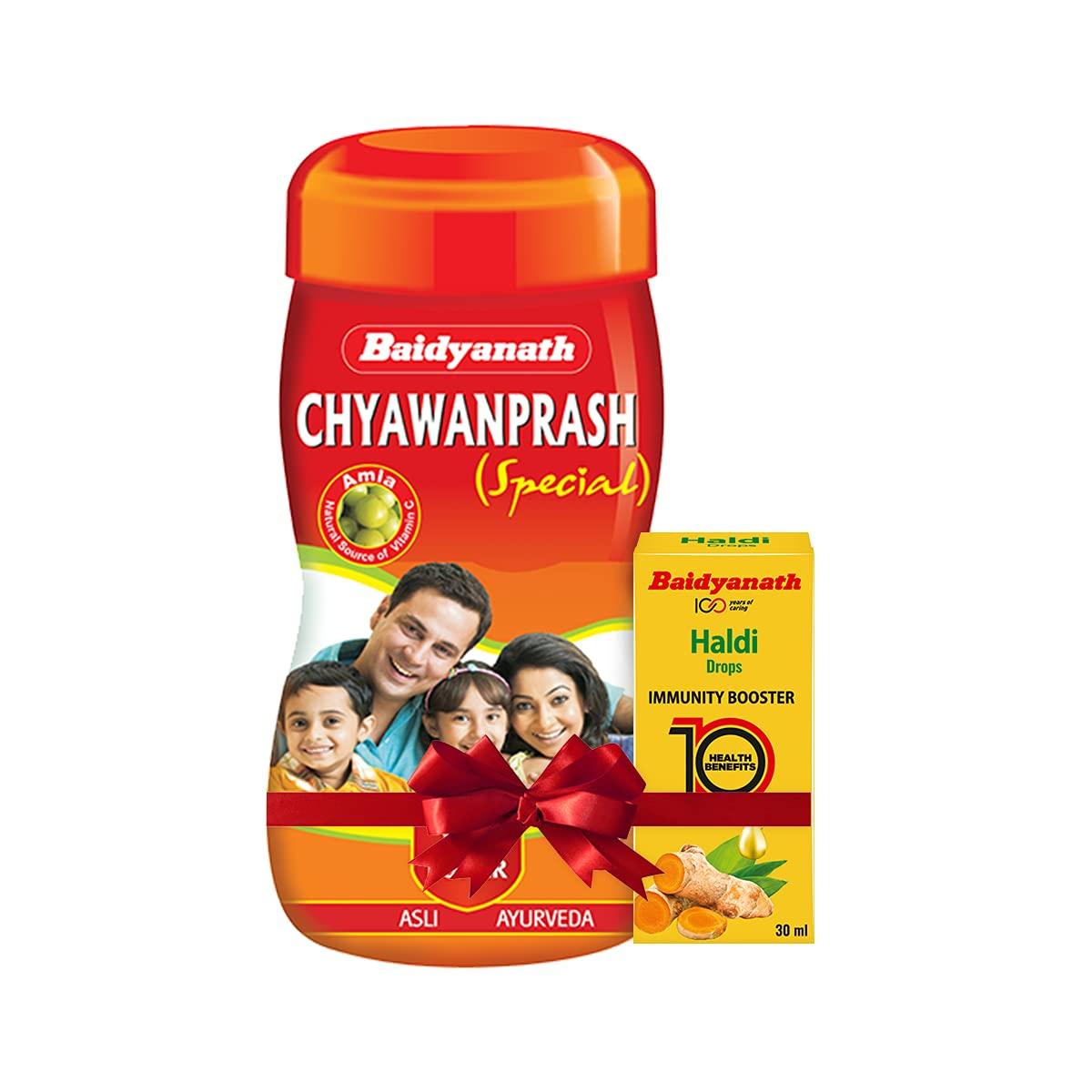 Baidyanath Baidyanath Chyawanprash Special - 1kg - For All Round Protection (Free Haldi Drops 30ml Worth Rs. 195)