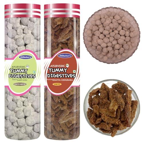 Dilbahar's Dilbahar's Yummy Digestive Aam Goli 210 g and Khatta Chhuhara 160 g - Pack of 2