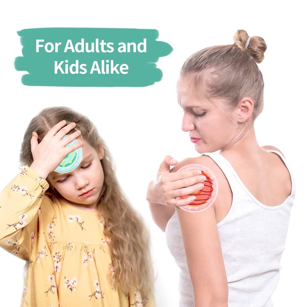 NEWGO NEWGO Kids Ice Pack for Boo Boo, 3 Pack Gel Ice Pack Toddler Ice Pack for Children Kids Injuries, Pain Relief, Bruises, Swelling, Wisdom Teeth - 4.52\" x 4.52\"