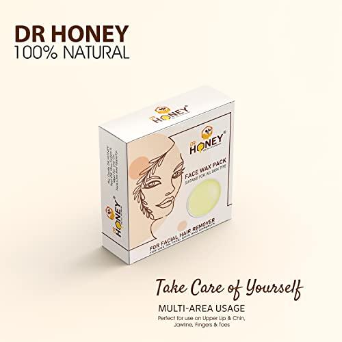 DR HONEY DR HONEY white chocolate face wax 80 gram suitable for all skin type for use on face chin and upper lip peel of wax