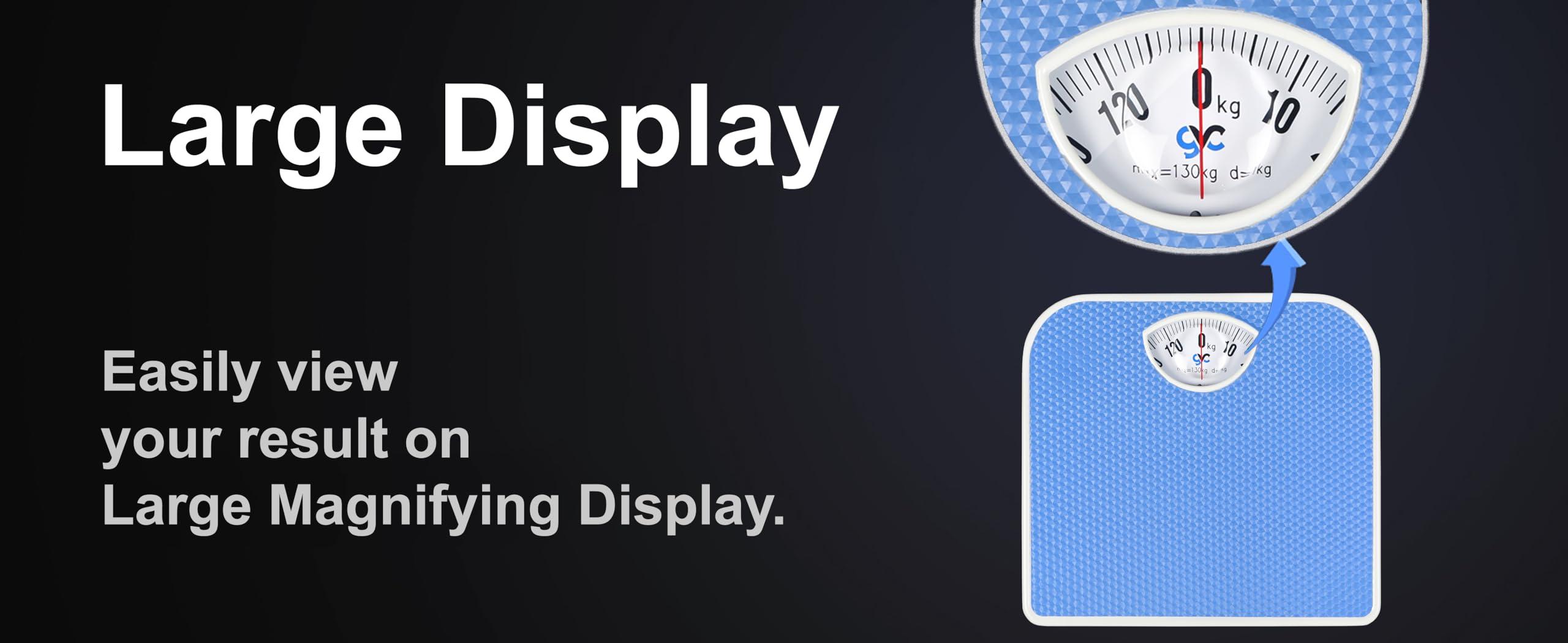 GVC GVC 130Kg Iron Analog Weight Machine | Iron Analogue Weighing Scale | Full Metal Body With Anti-Skid Mat | Capacity: 130Kg Blue