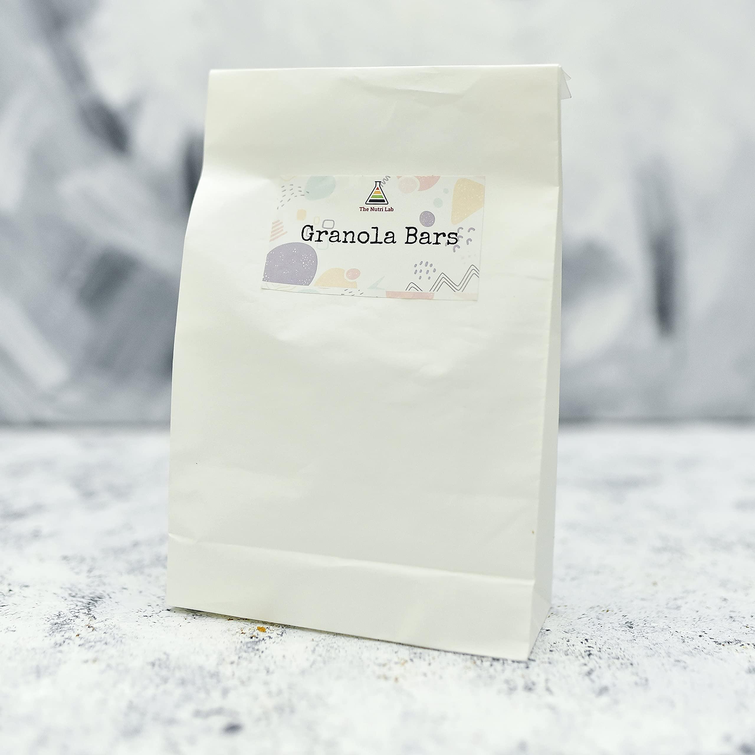 The Nutri Lab Granola BAR, Gluten Free, Sugar Free, no Artificial sweeteners, high Protein and Energy, no Artificial Flavours and Colors, Handmade (Dark Chocolate)