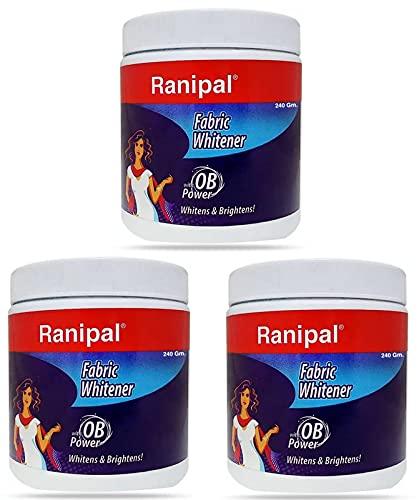Ranipal Ranipal Fabric Whitener/Cloth Whitener for Your White and Colored Clothes | Ranipal Fabric Whitener Powder Detergent - Pack of 3 (75 Gm)