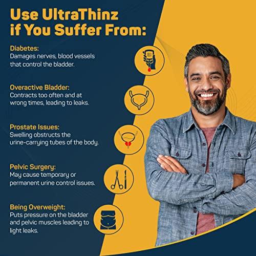 Friends Friends UltraThinz Slim Fit Adult Diapers (Dry Pants) for Men - Large – 9 Count - with thin design, grey colour, and anti-rash - Waist Size 25-48 Inch ;6 3.5-122 cm