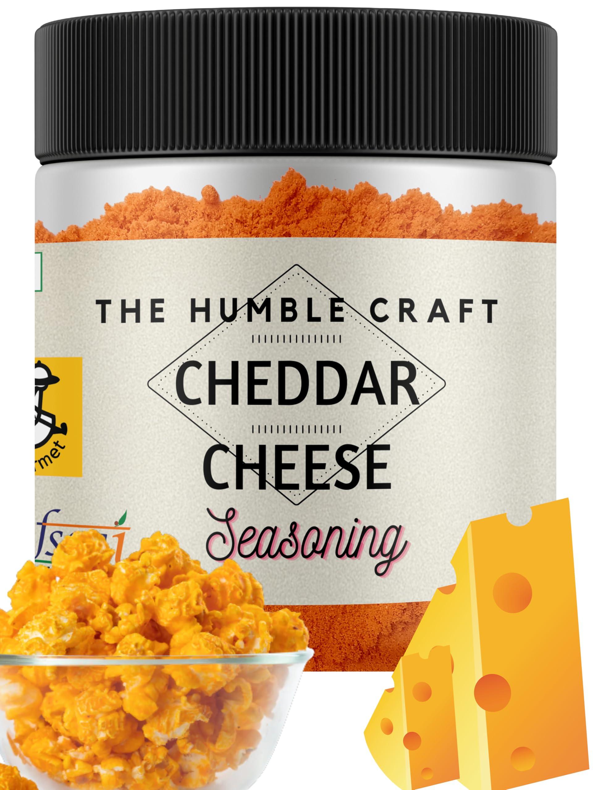 The Spice Rack The Humble Craft Cheddar Cheese Seasoning Powder - Popcorn, Salad, Pizza, Pasta, Spread, Dip & Marinade. Cheese Powder Seasoning - 100Gms