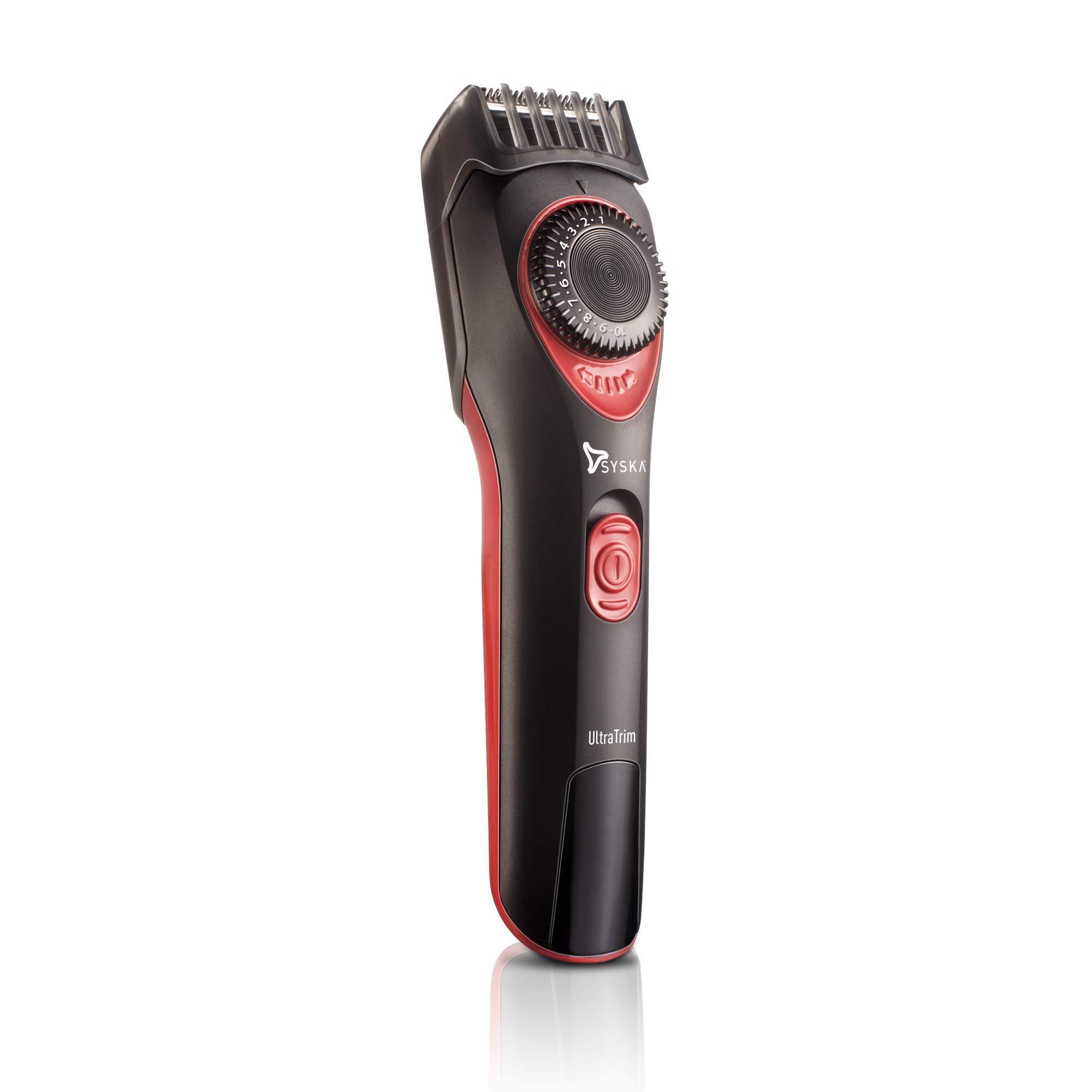 SYSKA SYSKA Ultratrim Ht700 Beard Trimmer (Black And Red),Men