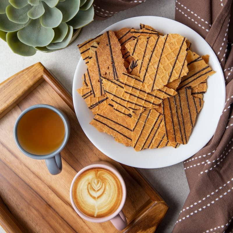 NOVANOVA Nova Nova - Waffle Chips - Multigrain, Sugar Free, Choco Drizzle Snacking Chips | 100% Eggless | No Refined Sugar or Maida | 140 grams