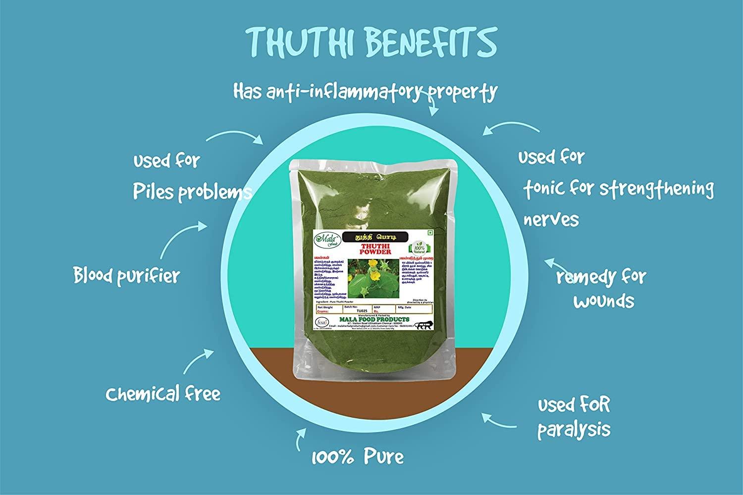 Generic MALA : Thuthi powder 250 gms | Indian Mallow powder | Abutilon indicum powder | Atibala Powder - 250 G