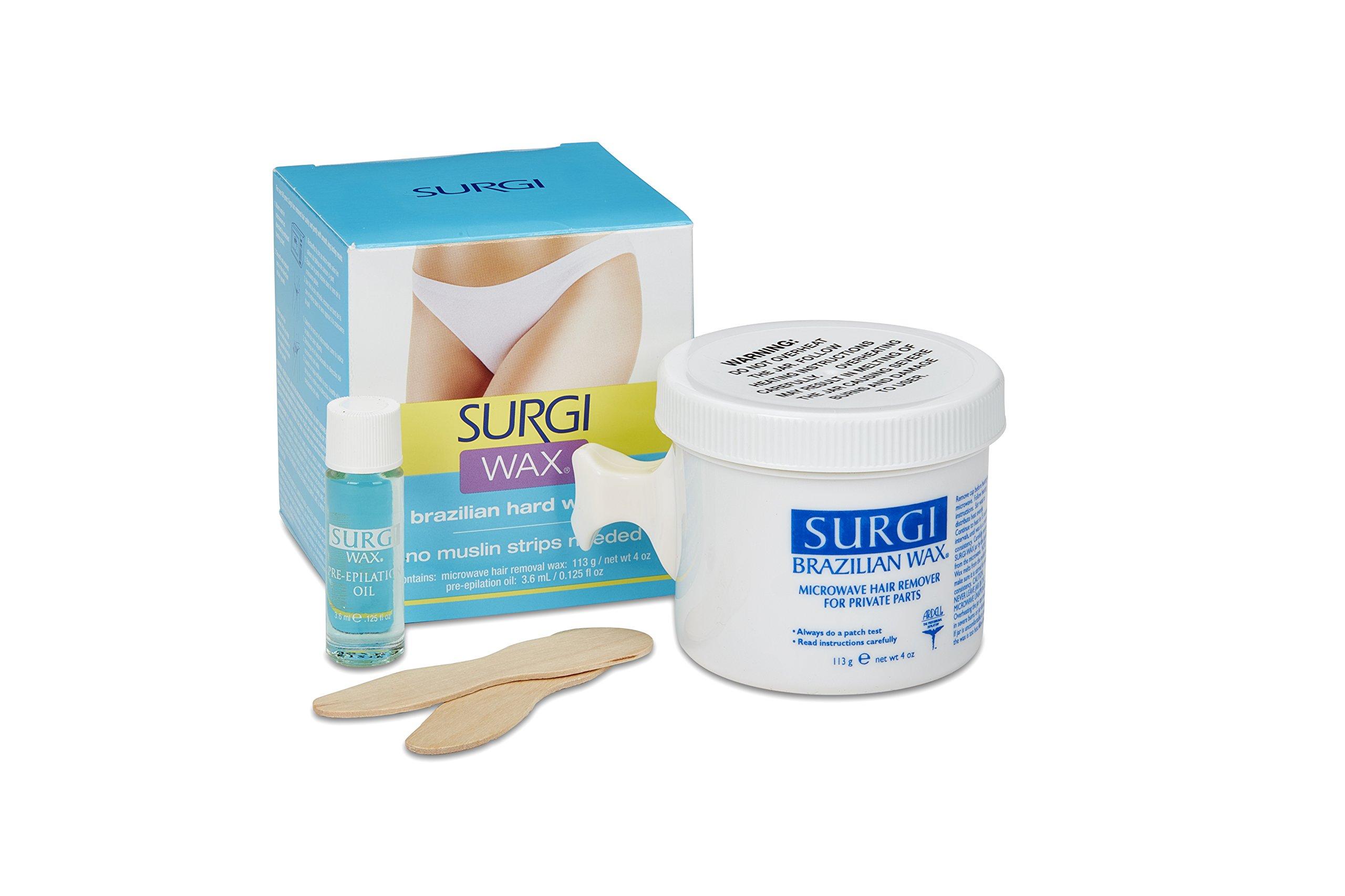 SURGI WAX Surgi-Wax Brazilian Waxing Kit For Private Parts, 4-Ounce Boxes (Pack Of 3)