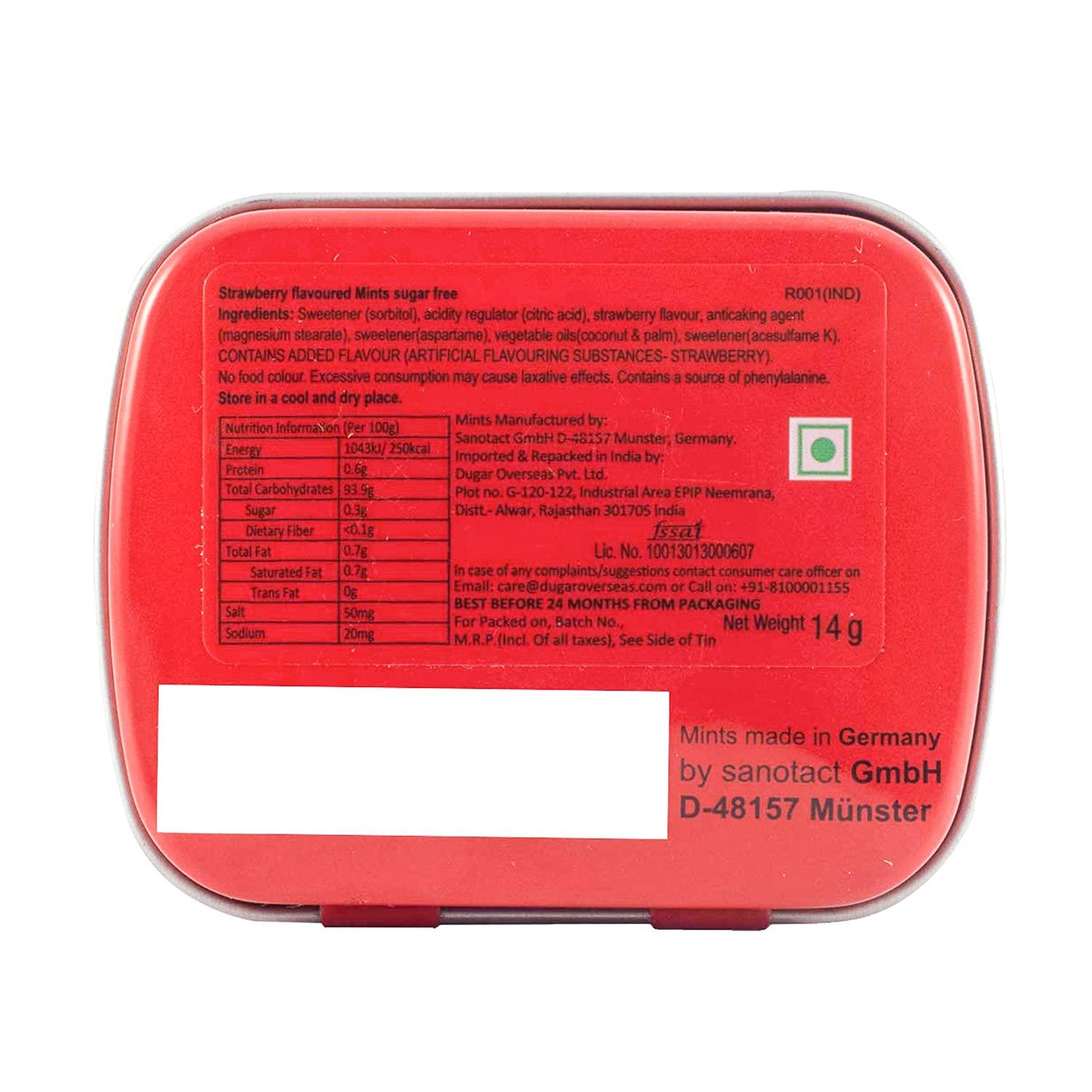 Impact Products Impact Mints Sugar Free Mints Strawberry 14g - Pack of 3, 42 g