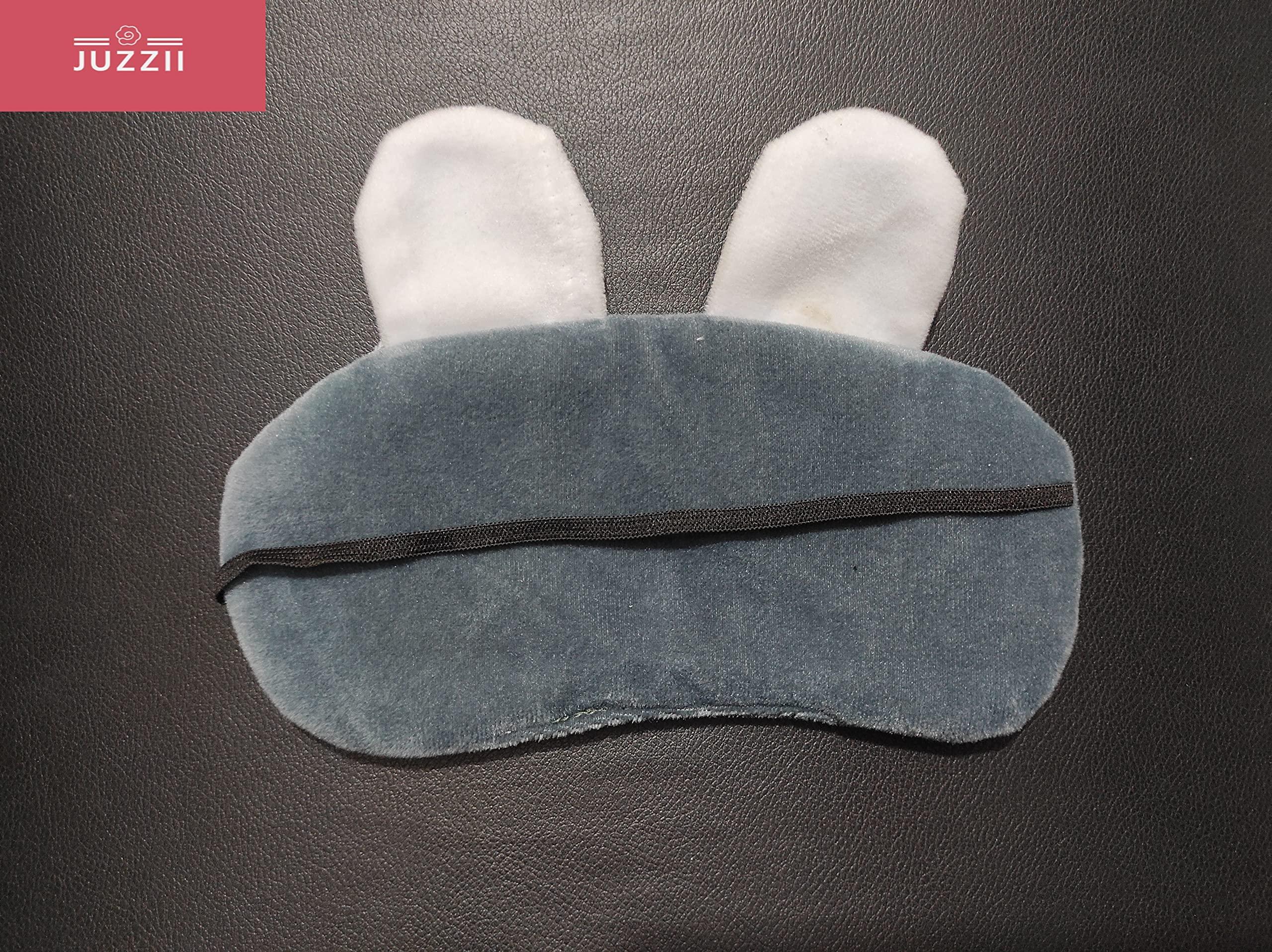 JUZZII JUZZII Soft Velvet Cute Baby Doll Sleeping Eye Mask, Eye Mask for Men Women Girls Kids Boys - ( Grey ) Model-No.51