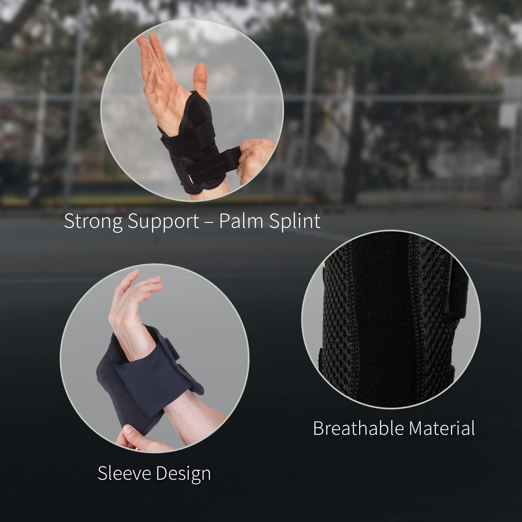 BraceUP BraceUP Wrist Support Brace with Splints for Carpal Tunnel Arthritis - Right Wrist (S/M)