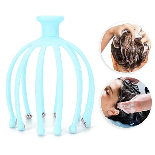 Aufee 12 Claw Head Massager Toy, Claw Head Massager Stress Relief Hair Therapy Rolling Ball Scalp Massage Toy(Blue)