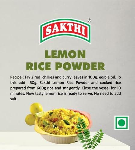 SAKTHI SAKTHI 50g Puliyogare Rice Powder (Pack of 4) + Lemon Rice Powder (Pack of 4) | 100% Vegetarian Instant Rice Mix for Rice Preparation | Premium Spices Blend Rice Powder | South Indian Flavoured Ready Mix-Value Pack