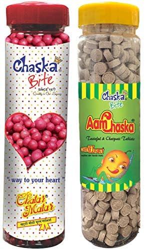 ALKAS ALKAS Chaska Bite Aam Chaska Pack Of 2 Sugar Assorted Sweet Candy Pack For Kids & Friends Sweet & Chatpata |Dry Mango Flavor, Sweet And Sour Flavor - 500 Gm