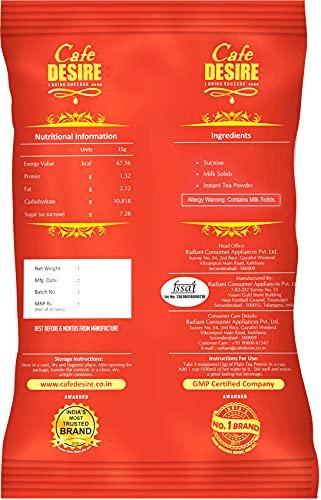 Cafe DESIRE I DRINK SUCCESS Cafe DESIRE I DRINK SUCCESS Instant Plain Tea Premix Red Range Combo 3Kg | 3 x 1Kg | Makes 250 Cups | Milk not required | Just add hot water | Manually and all Vending Machine Suitable