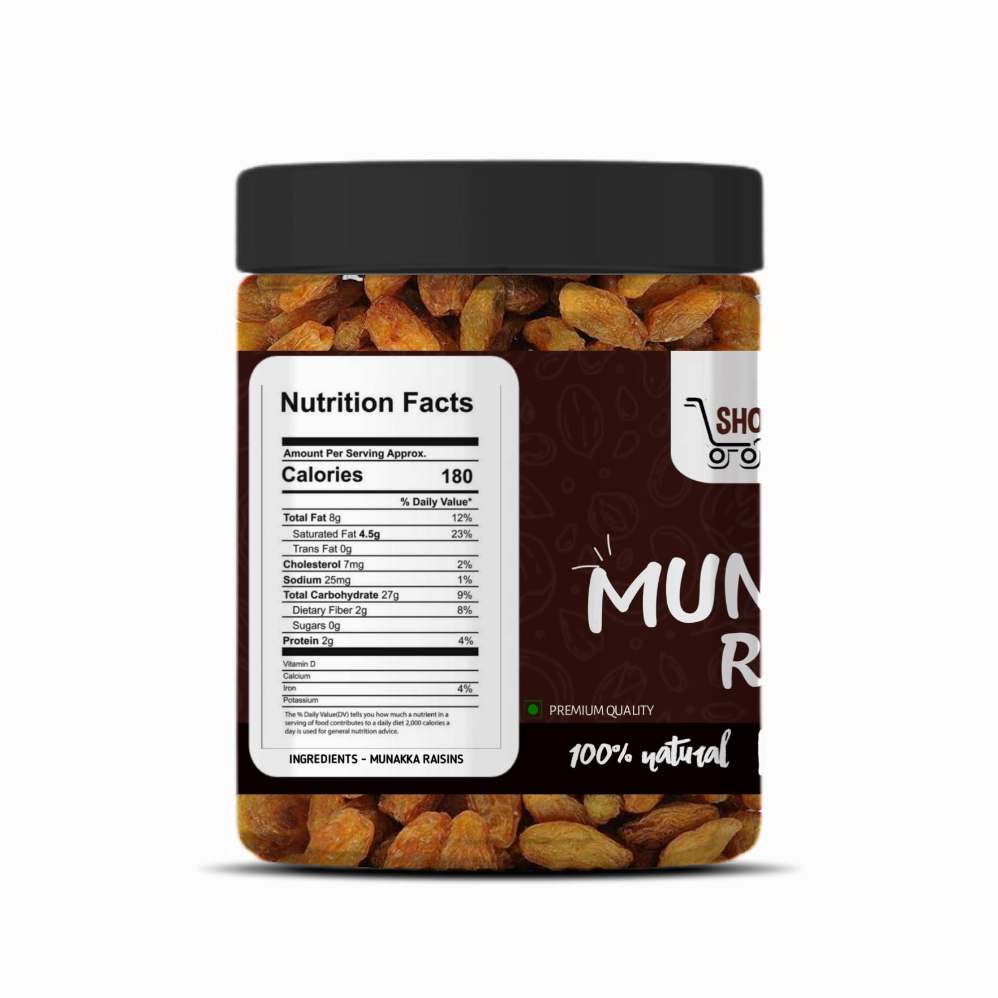 Shop N Fresh Shop N Fresh Munakka Raisins (Abjosh) 250gm | (250gm Jar)