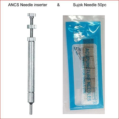 ANCS ANCS Sujok Acupressure Needle Inserter with Sujok Needle (Total Set of 50 Needles)