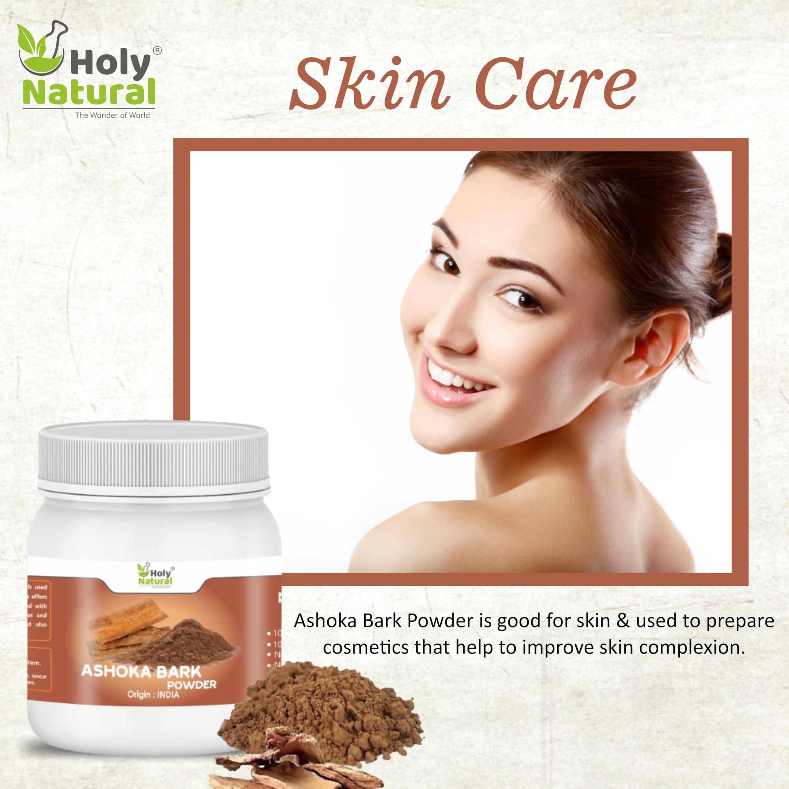 Holy Natural - The Wonder of World Holy Natural Ashoka Bark Powder - 250 GM | Ashok Chaal (Saraca Indica) Powder