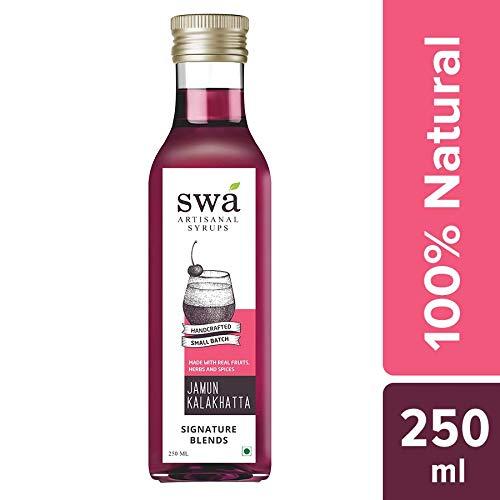 Swa Artisanal Syrups Swa Artisanal Syrups - Jamun Kala Khatta, 100% Natural, Combo Pack Of 2 Makes 24-30 Drinks, Syrup For Cocktails/Mocktails/Kid\'s Lemonades/House Parties/Ice Gola (250Ml X 2), Liquid