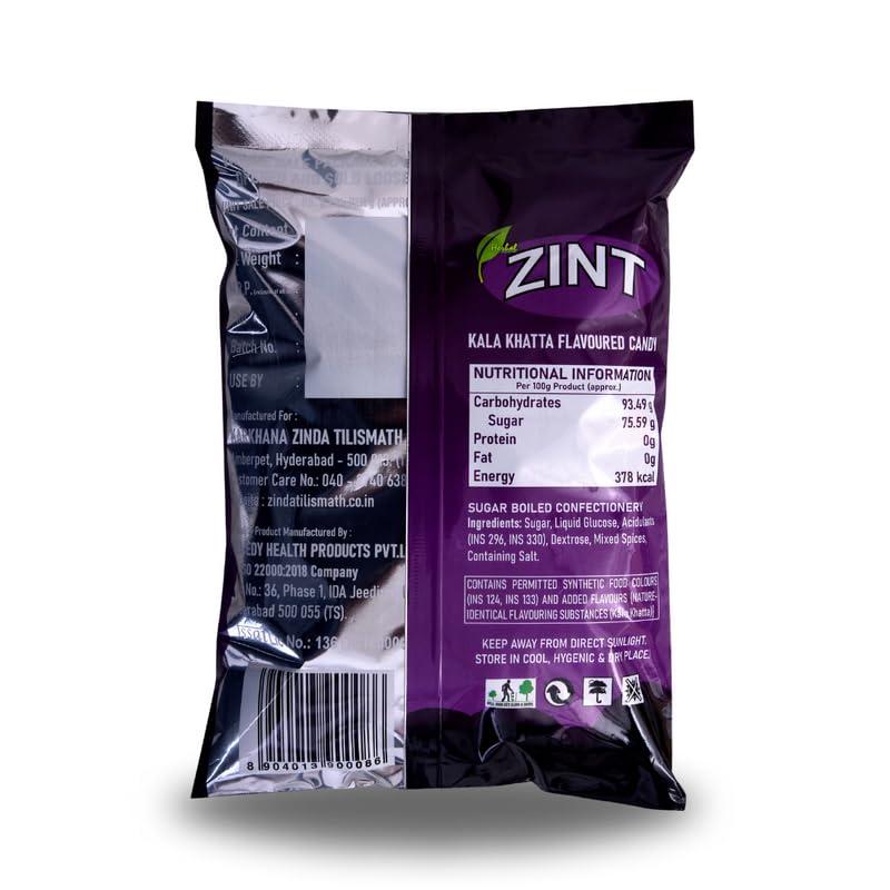 Zinda Tilismath Zint Kala Khatta Churan Candy with Digestive Spices (100 Pieces)- Tangy and Refreshing Treat By Zinda Tilismath
