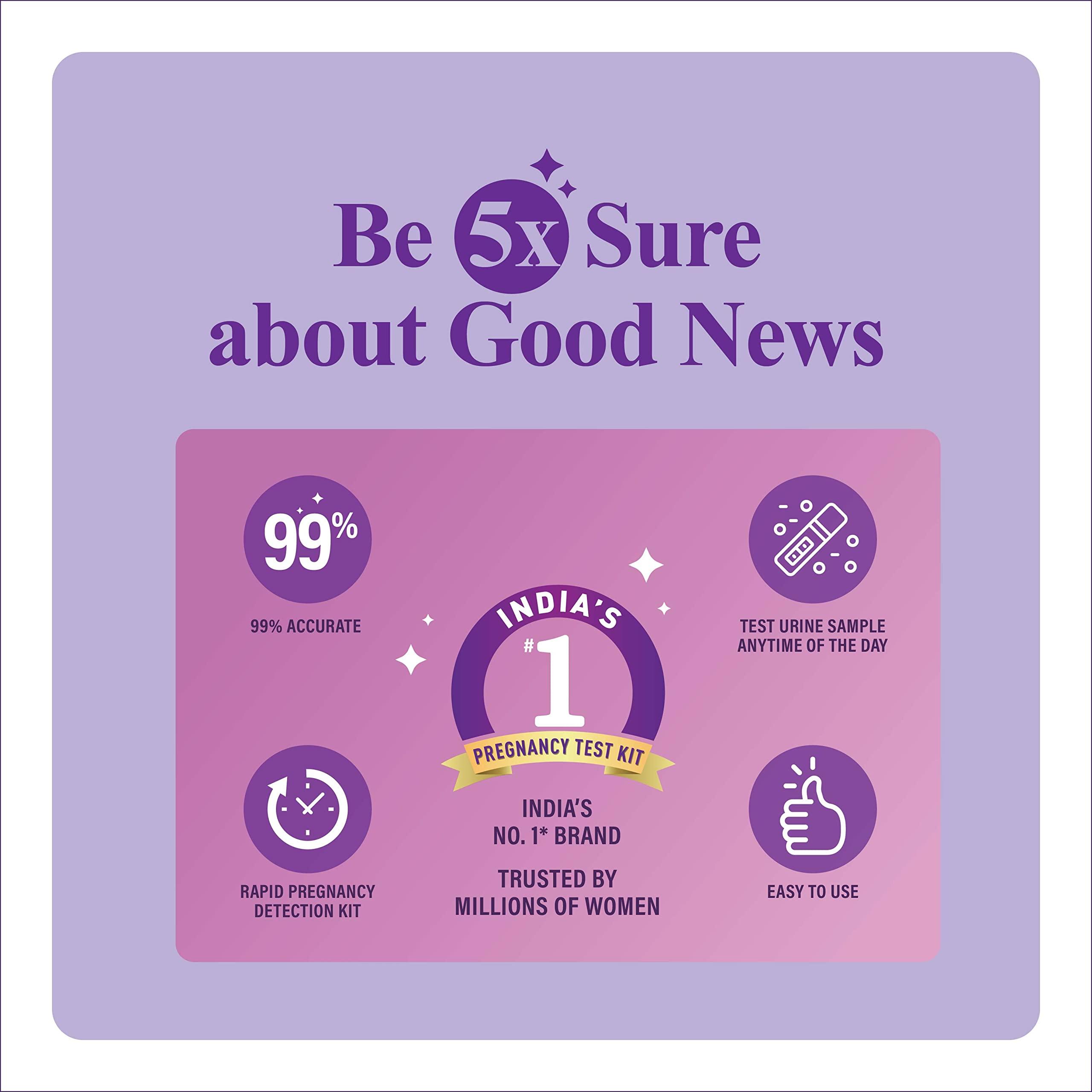 Prega News Prega news Value Pack Kit,One Step Pregnancy Test Kit, Easy to Use, Accurate Result in Just 3 Minutes,2 Gloves + 2 Urine Containers + 2 Pregnancy Test Kits x Pack of 10