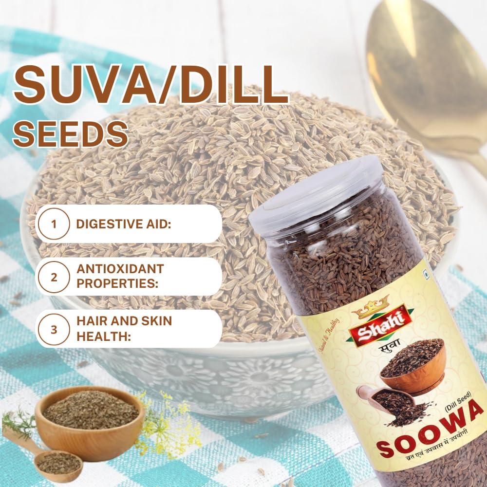 SHAHI Shahi Organic Dill(Suva) Seeds 200g & Amla Adrak Mukhwas 150g Pack | Sathakuppai Seeds | Suva/Soowa Dana | Aromatic Spice for Culinary Delights & Digestive Wellness | Indian gooseberry ginger Mouth Freshener