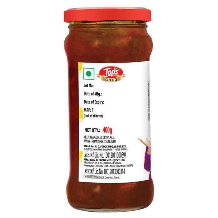 TOPS TOPS Pickle Sweet Lime - 400 gm Glass Bottle |Infused with aromatic spices for a mouth watering taste.