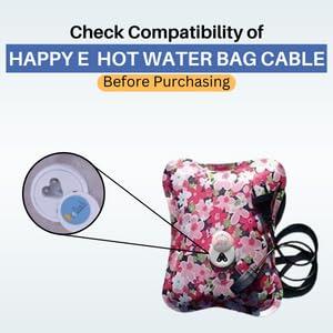 HAPPY E HAPPY E Hot Water Bag Cable/Electric Pain Relief Heating Bag Charger Cable, Black (Pack of 2)