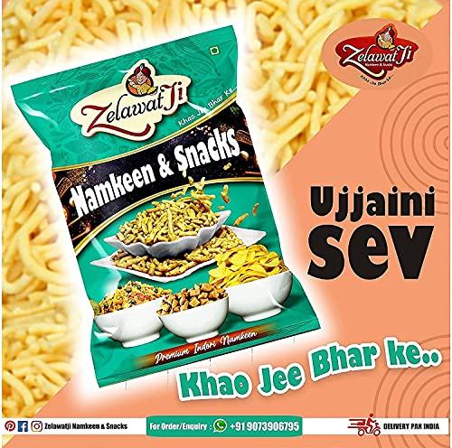 Zelawatji Zelawatji Famous Indori Crispy and Spicy Namkeen Ujjaini Sev-400 Gm