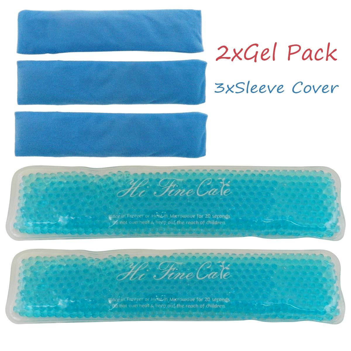 HI FINE CARE Reusable Perineal Cooling Pad for Postpartum & Hemorrhoid Pain Relief, Hot & Cold Packs for Women After Pregnancy and Delivery, 2 Ice Pack and 3 Cover (Blue)