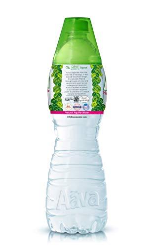 AAVA Aava Naturally Alkaline Mineral Water 1 LTR Cup-Cap | Pack of 12 (Origin Aravalli Hills , 100% Alkaline pH 8.0+ , Benefits of Calcium & Magnesium)