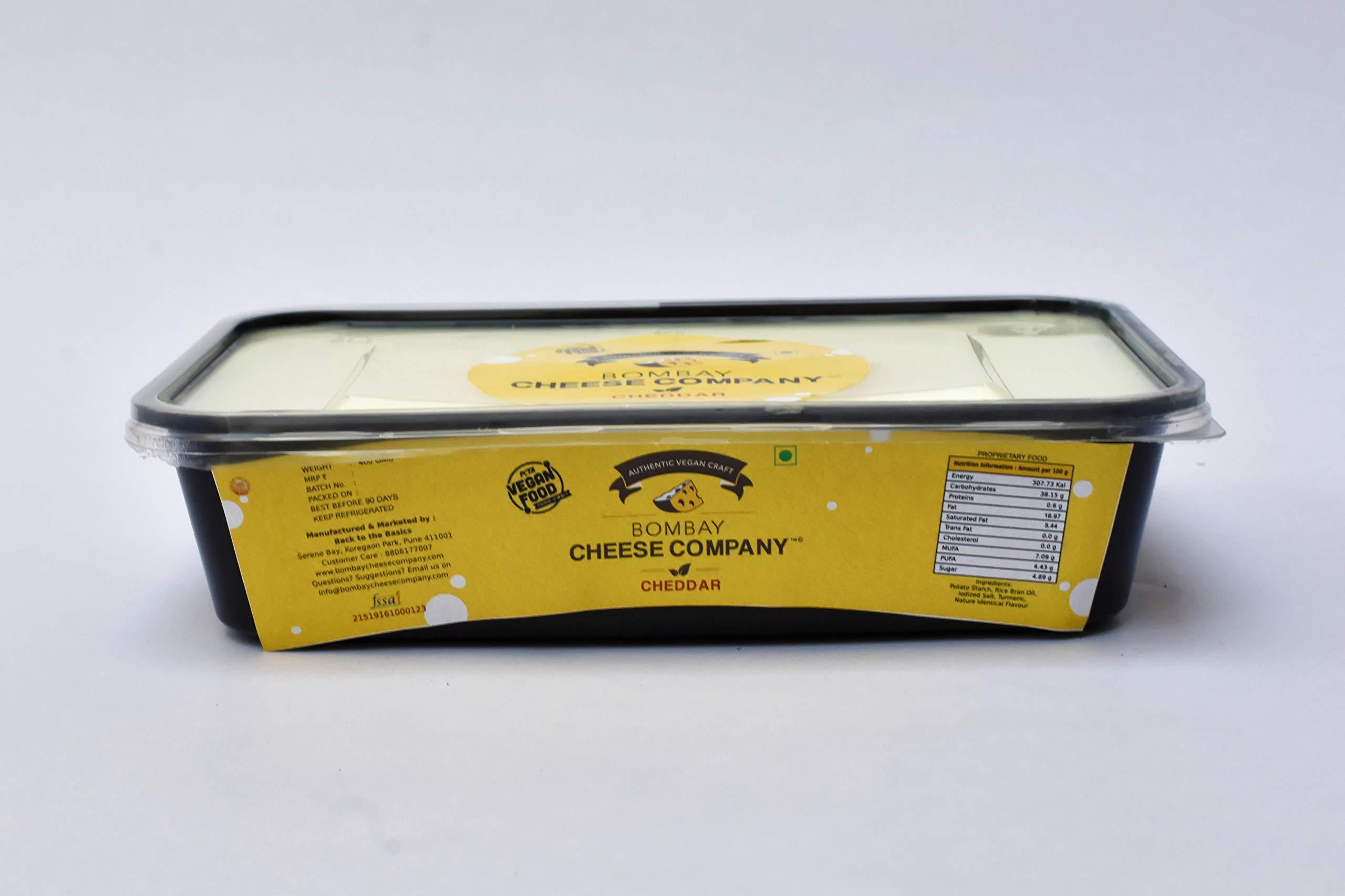 BOMBAY CHEESE COMPANY - AUTHENTIC VEGAN CRAFT BOMBAY CHEESE COMPANY - AUTHENTIC VEGAN CRAFT Bombay Cheese Company Plant Based Cheddar Indulgence Pack (375 Gms / 13.23 Oz)