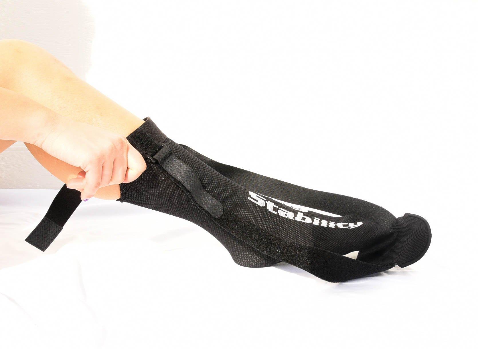 StrictlyStability StrictlyStability Double Strap Night Sock for Plantar Fasciitis and Achilles Tendonitis (Large) : Large