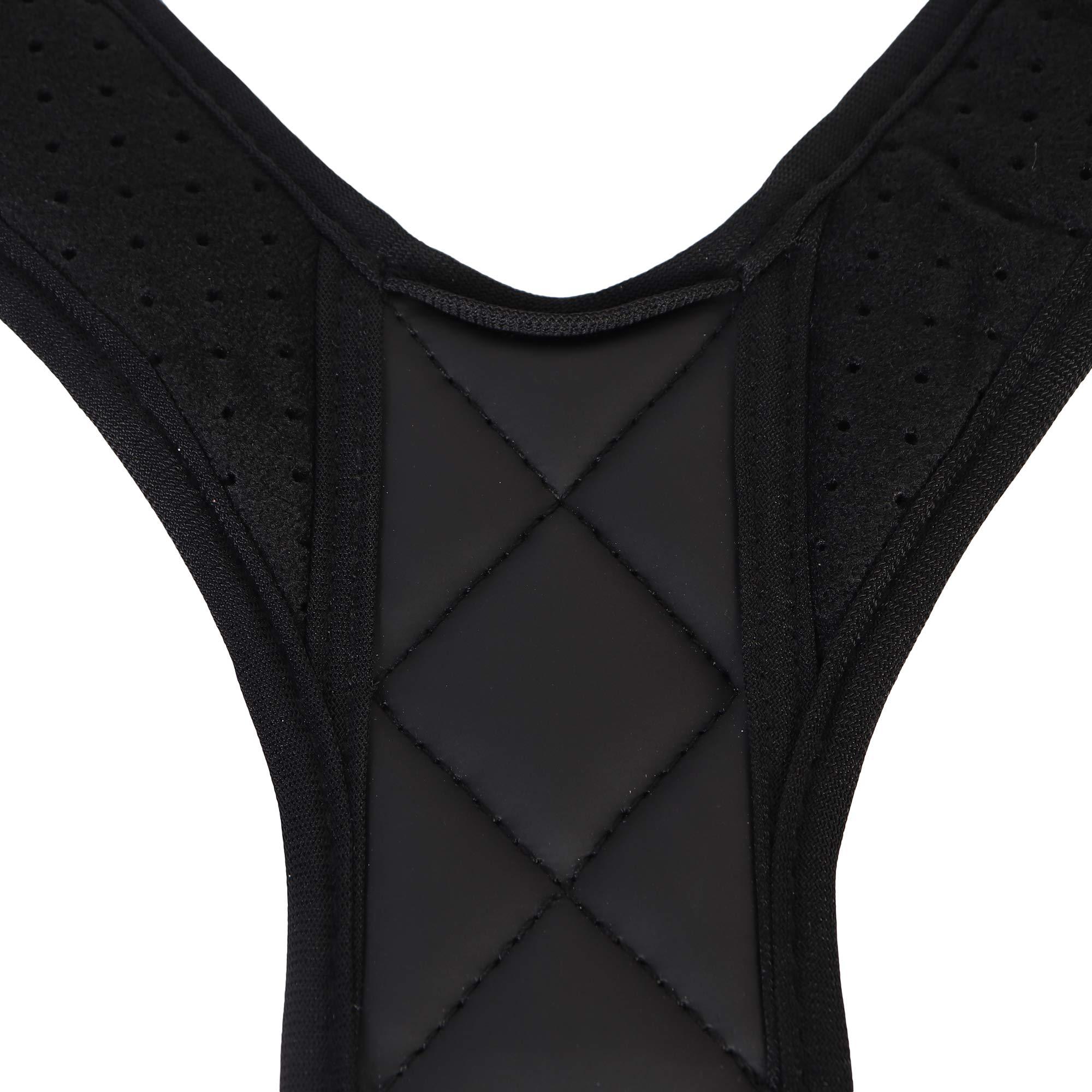 wowobjects wowobjects Body Wellness Posture Corrector Clavicle Spine Back Shoulder Lumbar Brace Support Belt (Black)