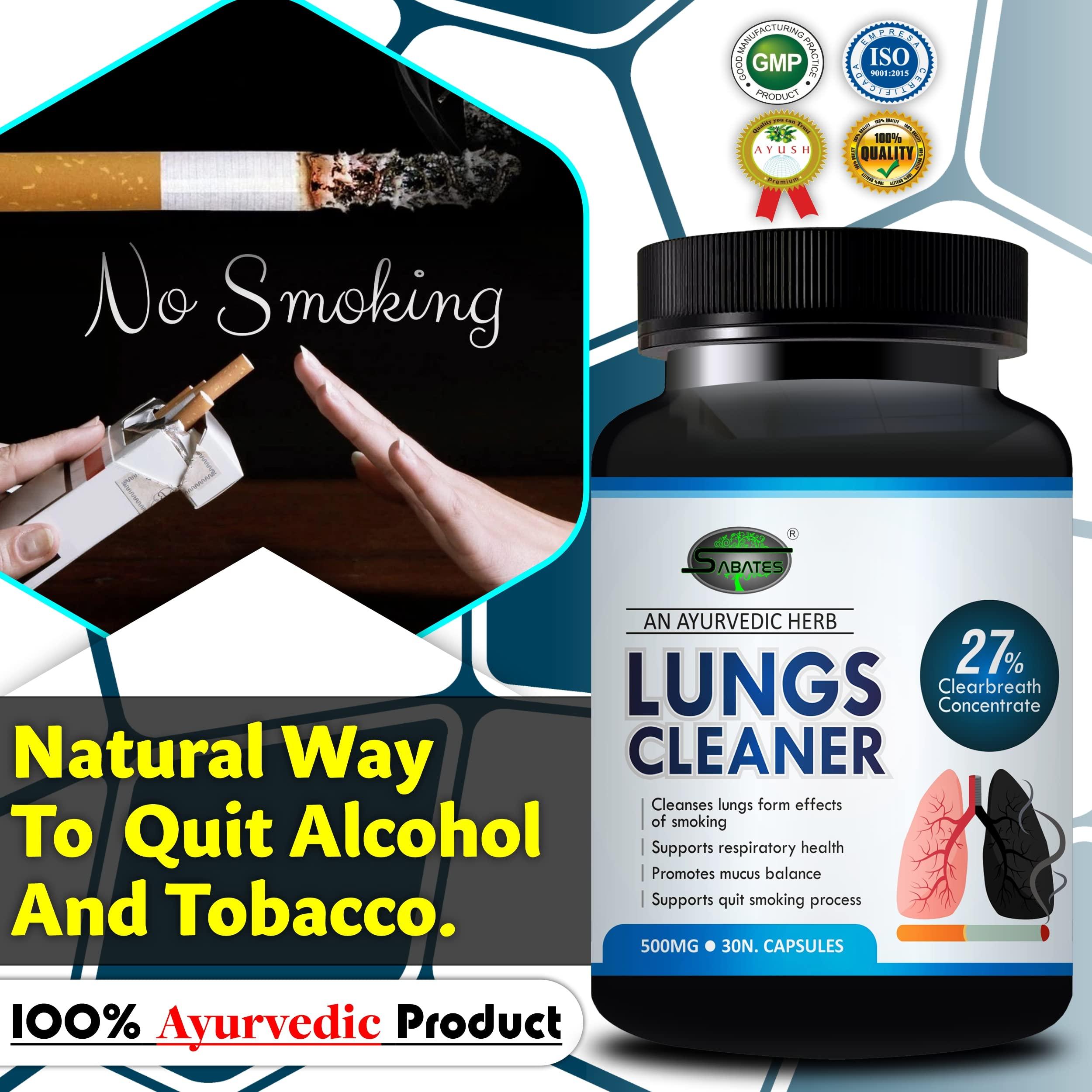INLAZER Lungs Cleaner Capsules | For Smokers Cleanses & Detoxifies Lungs