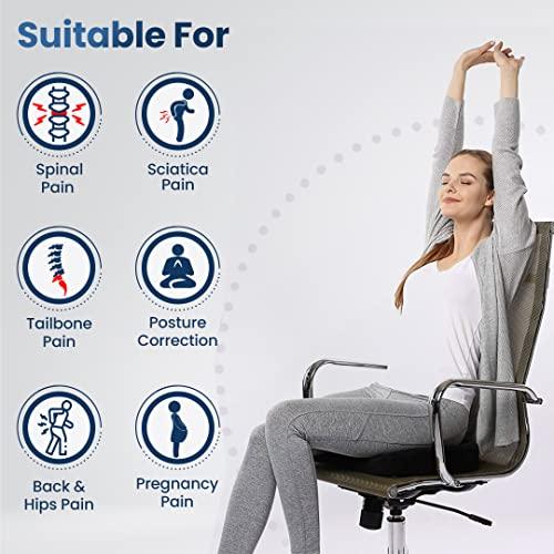 Dr Trust Dr Trust (USA Non-Slip Orthopedic Coccyx Seat Cushion for Tailbone & Sciatica Pain Relief Hip Support
